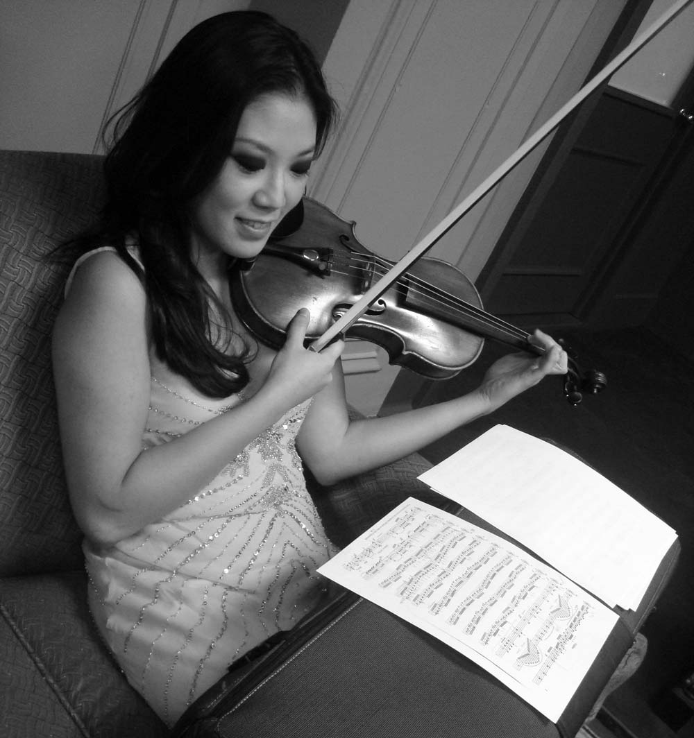 Yeolim practicing Mahle's music before a concert at Steinway Hall, New York, NY